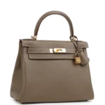 Hermes Kelly Retourne 28 Etoupe Clemence Gold Hardware - Image 2