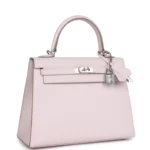 Hermes Kelly Sellier 25 Mauve Pale Epsom Palladium Hardware - Image 2