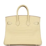 Hermes Birkin 25 Vanille Matte Alligator Palladium Hardware - Image 4