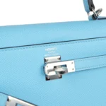 Hermes Kelly Sellier 25 Celeste Epsom Palladium Hardware - Image 7