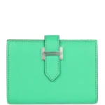 Hermes Bearn Card Holder Vert Comics Chevre Mysore Palladium Hardware
