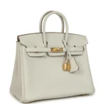 Hermes Birkin 25 Gris Pale Togo Gold Hardware - Image 2