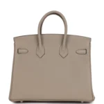 Hermes Birkin 25 Gris Tourterelle Togo Palladium Hardware - Image 4