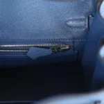 Hermes Birkin 25 Bleu Tie Togo Palladium Hardware - Image 9