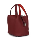 Hermes Picotin Lock 18 Eclat Rouge H Clemence Palladium Hardware - Image 2