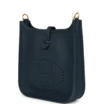 Hermes Evelyne TPM Bleu De Prusse Clemence Gold Hardware - Image 5