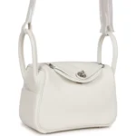 Hermes Mini Lindy White Swift Palladium Hardware - Image 2