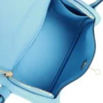 Hermes Mini Lindy Celeste Swift Gold Hardware - Image 9