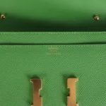 Hermes Constance Wallet To Go Vert Yucca Epsom Gold Hardware - Image 7