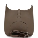 Hermes Evelyne PM Etoupe Clemence Palladium Hardware