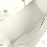 Hermes Birkin 25 New White Swift Gold Hardware - Image 8