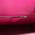 Hermes Birkin 25 Rose Sheherazade Shiny Porosus Crocodile Palladium Hardware - Image 9