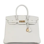 Hermes Birkin 35 Gris Pale Togo Gold Hardware