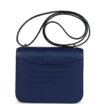 Hermes Constance 18 Bleu Saphir Matte Alligator Gold Hardware - Image 4