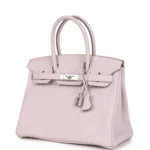 Hermes Birkin 30 Mauve Pale Clemence Palladium Hardware - Image 5