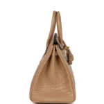Hermes Birkin 25 Chai Matte Alligator Gold Hardware - Image 3