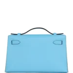 Hermes Kelly Pochette Celeste Swift Palladium Hardware - Image 4