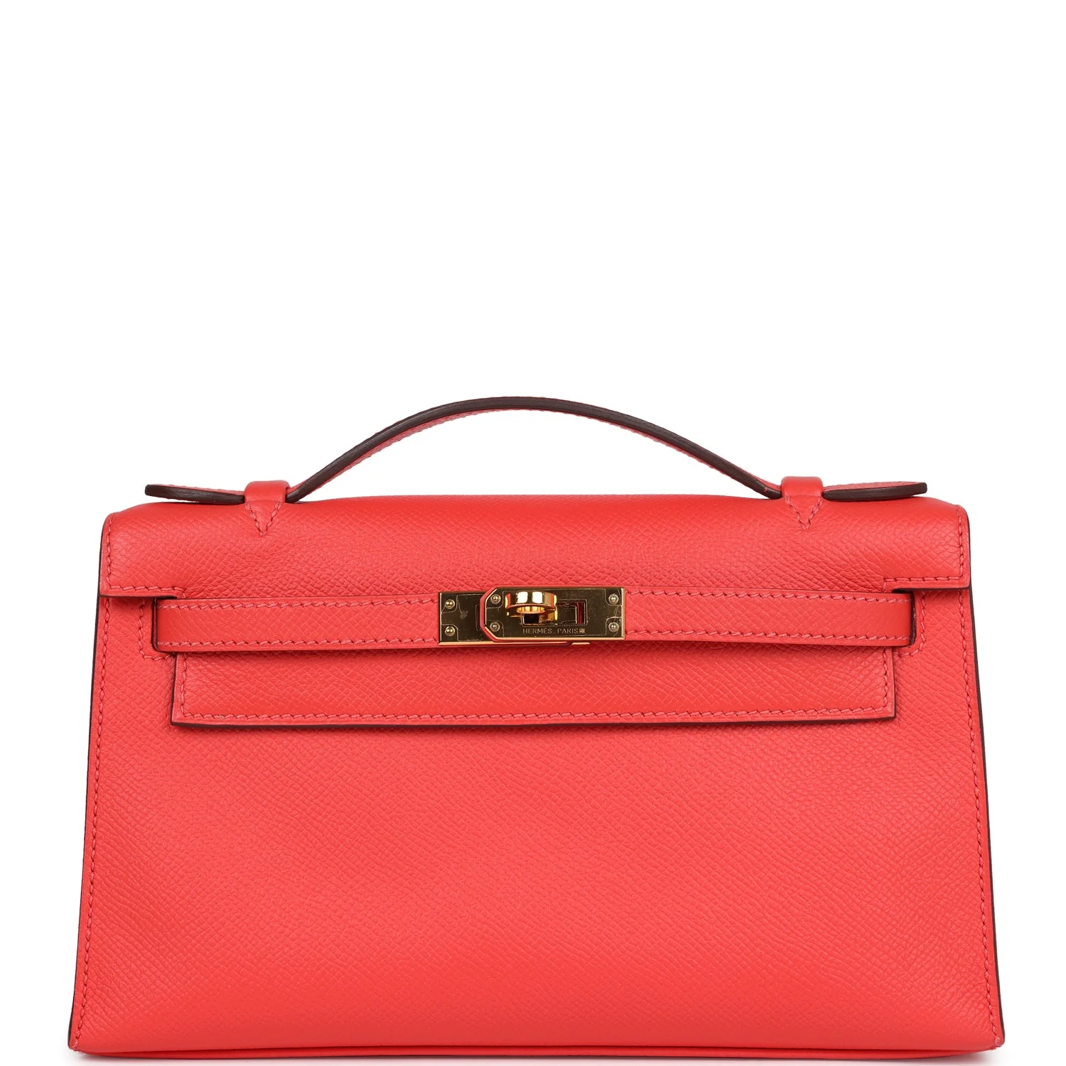 5CBDB1D4-18F5-FB76-715C-1030C16DA30B.webp Hermes Kelly Pochette Rose Jaipur Epsom Gold Hardware - Image 1