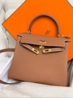 Herm&egrave;s Kelly 25-28 Gold Brown Custom - Image 2
