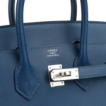 Hermes Birkin Sellier 25 Deep Bleu Madame Palladium Hardware - Image 7