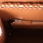 Hermes Picnic Birkin 25 Gold Swift and Stripe Wicker Palladium Hardware - Image 9
