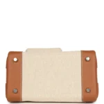 Hermes Birkin 25 Cargo Ecru-Beige Toile H and Gold Swift Palladium Hardware - Image 6
