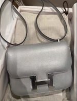Herm&egrave;s Constance 19 Olympic Silver Goatskin Custom - Image 4
