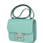 Hermes Constance 18 Aqua Chevre Palladium Hardware - Image 5