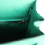 Hermes Kelly Sellier 28 Vert Vertigo Epsom Palladium Hardware - Image 9