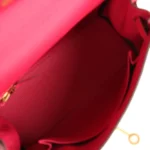 Hermes Kelly Retourne 25 Framboise Togo Gold Hardware - Image 8