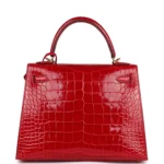 Hermes Kelly Sellier 25 Braise Shiny Alligator Mississippiensis Gold Hardware - Image 5