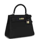 Hermes Kelly Retourne 25 Black Togo Permabrass Hardware - Image 2