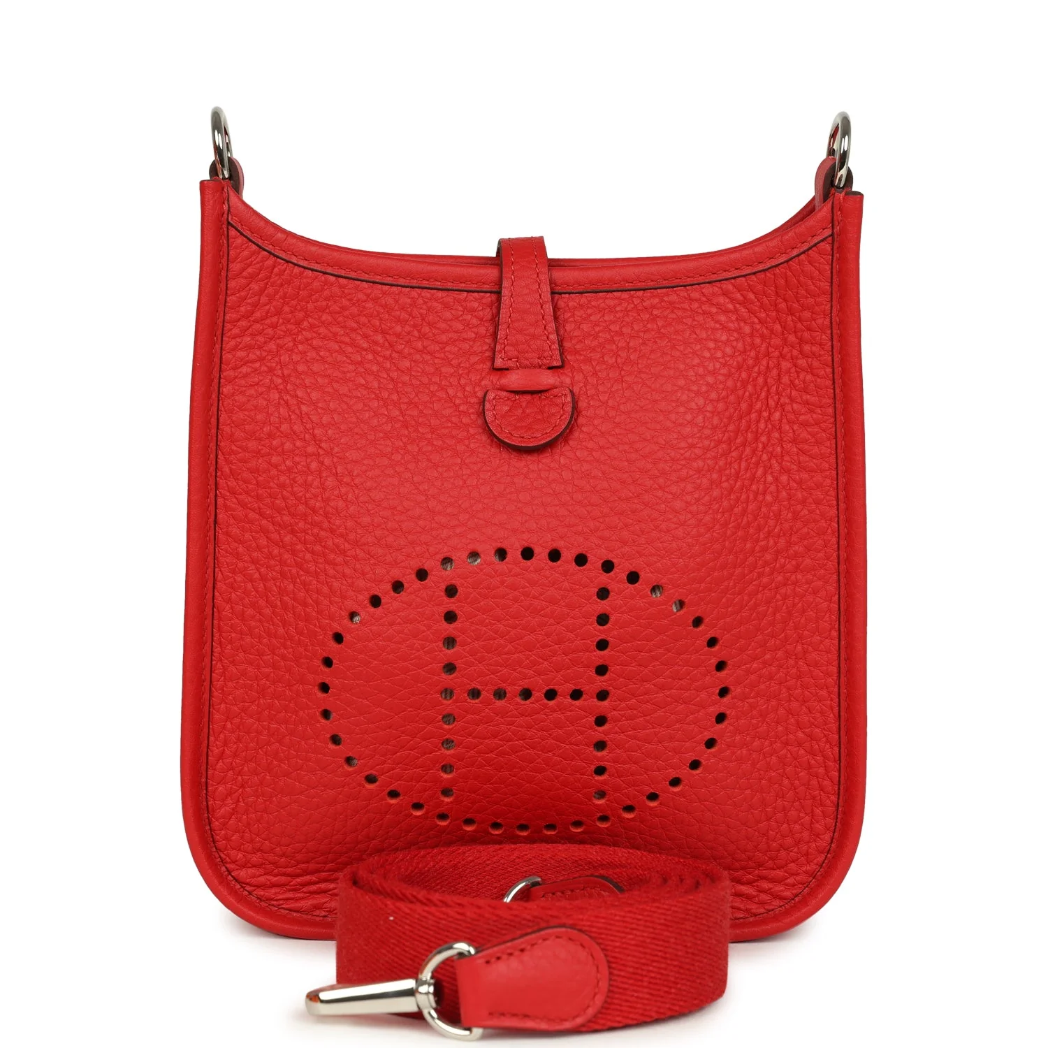 60E85355-C028-B35B-DF1D-54DB7B22D9FB.webp Hermes Evelyne TPM Rouge Radieux Clemence Palladium Hardware - Image 1
