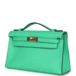 Hermes Kelly Pochette Vert Comics Swift Gold Hardware - Image 3
