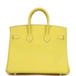 Hermes Birkin 25 Lime Swift Palladium Hardware - Image 4