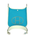 Hermes Neo Evelyne PM Bleu Azteque Officier Canvas and Vert Fizz Swift Palladium Hardware - Image 7
