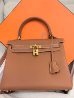Herm&egrave;s Kelly 25-28 Gold Brown Custom