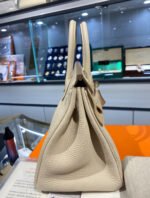 Herm&egrave;s Birkin 25-35 Craie Cream White Togo Leather Custom - Image 4