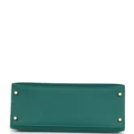 Hermes Kelly Sellier 28 Malachite Epsom Gold Hardware - Image 6