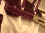Herm&egrave;s Birkin 25-30 Bordeaux Red Alligator Leather Customization - Image 5