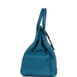 Hermes Birkin 35 Bleu Izmir Verso Clemence Palladium Hardware - Image 3