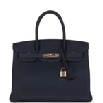 Hermes Birkin 30 Bleu Nuit Togo Rose Gold Hardware