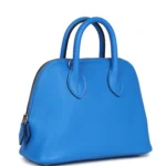 Hermes 1923 Bolide Mini Bleu France Evercolor Palladium Hardware - Image 2