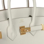 Hermes Birkin 25 Gris Pale Togo Gold Hardware - Image 7