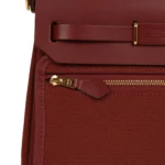Hermes Herbag Zip 20 Mini Rouge H Toile Militaire Canvas and Vache Hunter Gold Hardware - Image 7