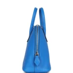 Hermes 1923 Bolide Mini Bleu France Evercolor Palladium Hardware - Image 3