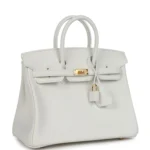 Hermes Birkin 25 New White Swift Gold Hardware - Image 2