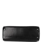 Hermes Kelly Retourne 35 Black Varanus Niloticus Lizard Palladium Hardware - Image 6