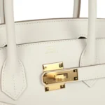 Hermes Birkin Sellier 30 Gris Pale Epsom Gold Hardware - Image 7