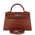 Hermes Kelly Sellier 20 Fauve Matte Alligator Barenia Palladium Hardware
